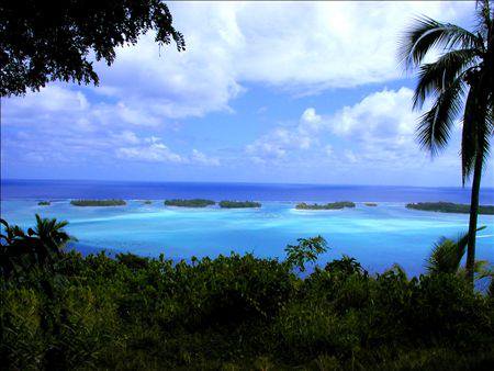 オリジナルプリント タヒチ ボラボラ島の海と小さな島々 商品 風景写真販売と無料壁紙の あゆわら