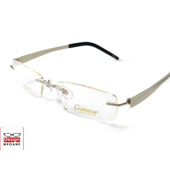 【メガネ通販】Calletter Eyewear Silver ふちなし眼鏡 チタン素材 【重さ15gの軽量設計】 送料無料 - 【激安メガネ