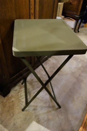 military dead stock metal folding table o d