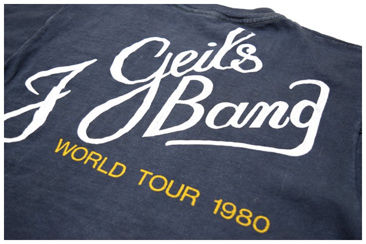 1980 J Geils Band J ガイルズバンド World Tour ヴィンテージtシャツ L 神戸元町 古着屋 ヤング衣料店 通販オンラインショップ