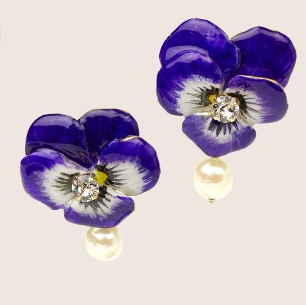 Pansy Earrings パンジーイヤリング ピアス ピアス イヤリング Hatzweb Com