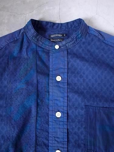 《50% OFF》 SUNNY SPORTS パッチワークバンドカラーシャツ navy mens