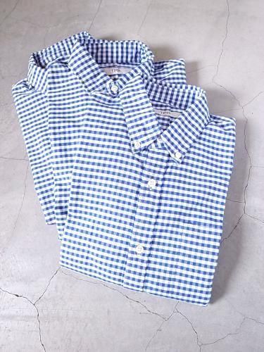 TPR ギンガムチェックB.Dシャツ BLUE unisex