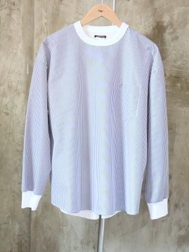 《50% OFF》 SUNNY SPORTS Combo LS Pocket Crew blue stripe mens