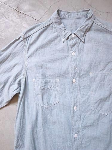 SUNNY SPORTS レイルロードシャンブレーシャツ blue grey mens