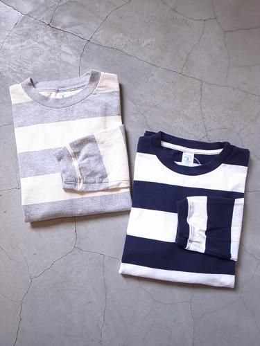 《30% OFF》 Velva Sheen 長袖ワイドボーダーTee unisex