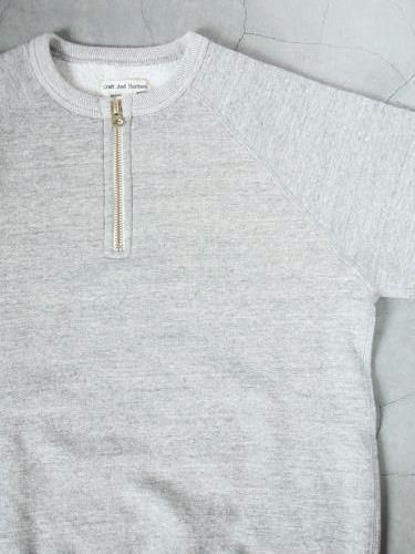 Kepani ハーフジップスウェット LIGHT GREY unisex