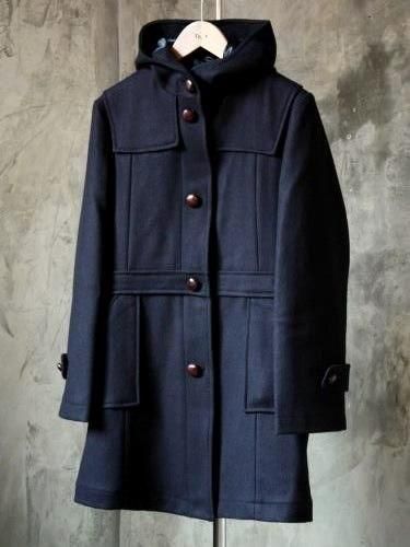 gloverall ウールフードコート NAVY ladies
