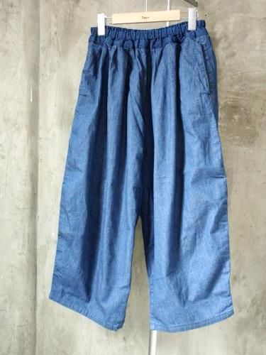 Ordinary fits BALL PANTS denim BLUE ladies
