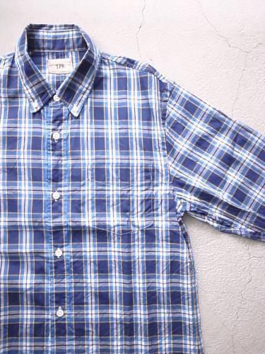 《30% OFF》 TPR チェックB.Dシャツ NAVY × YELLOW unisex