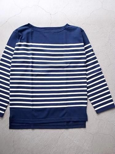 Le minor by DAILY WARDROBE INDUSTRY ボーダーバスクシャツ marine × white unisex