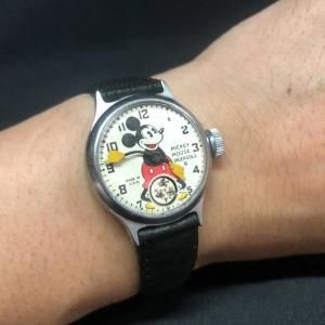 Ingersoll Mickey Mouse Hand Wound Watch With Chain Type Belt Overhauled Used Vintage Clothing Gasoline Web Shopping