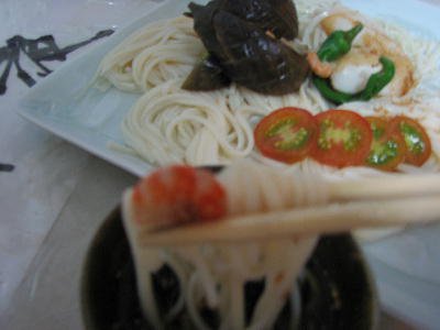干し海老の茄子素麺