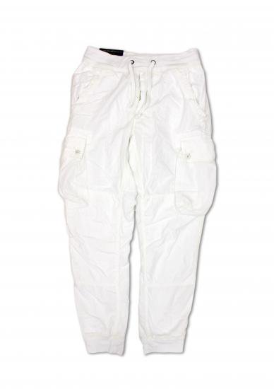 white cargo jogger pants