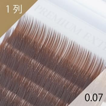 オリーブブラウン エクステ 0.07mm 1列