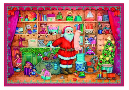 アドベントカレンダー サンタの出発 クリスマス装飾品 木のおもちゃ ｂｒｏｏｋ ぶるっく