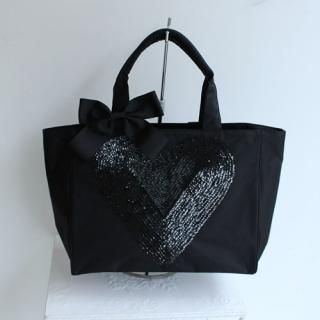 Lou Lou Collection<br>ルルコレクション<br>ブラックハートバッグ<br>トートバッグ L