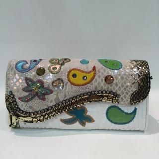 Michelangelo<br>(ミケランジェロ)<br>ホワイト系 ペーズリー<br> 長財布