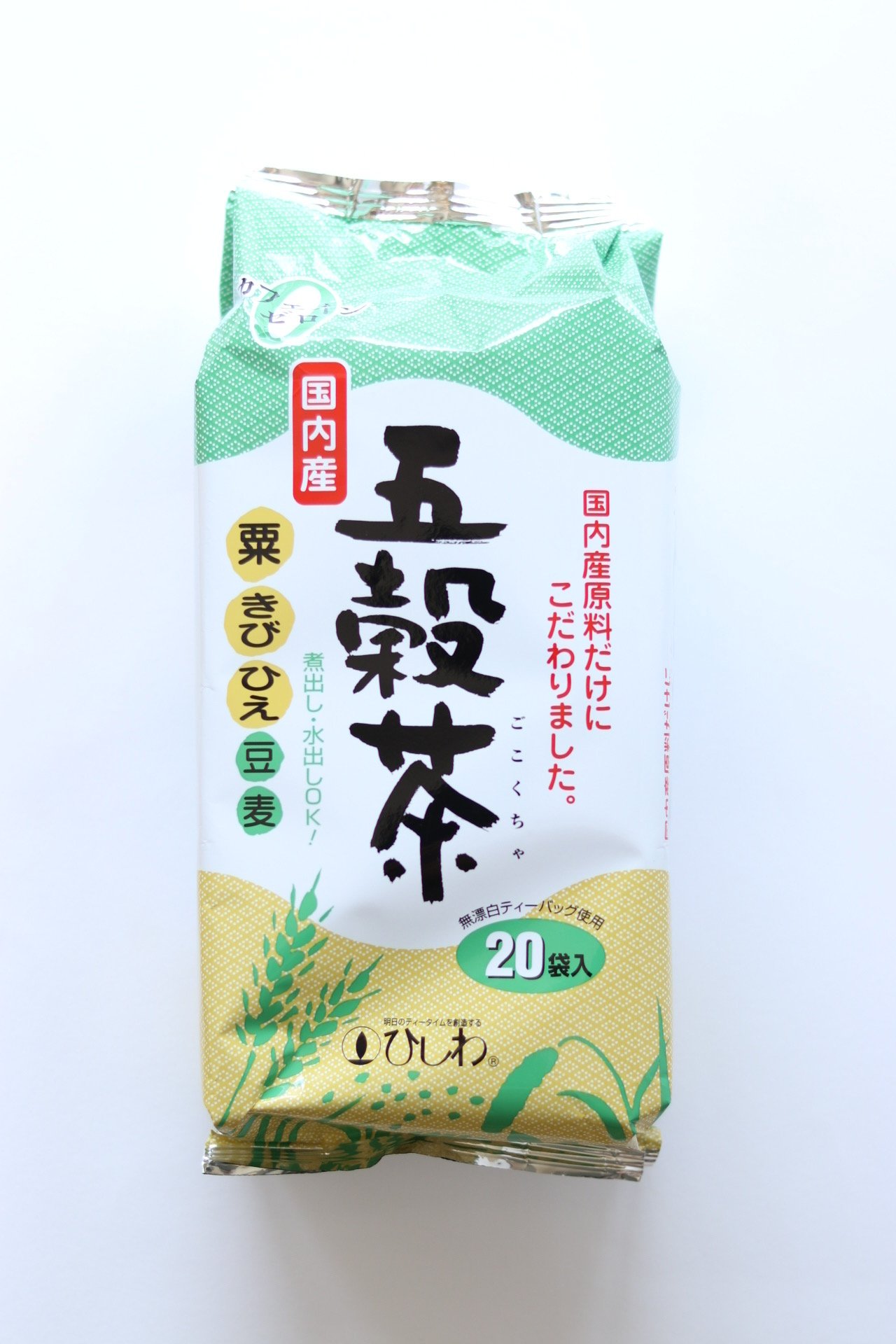 五穀茶ティーバッグ20袋 - 無農薬・オーガニックの紅茶・緑茶・健康茶を販売ーお茶の”ひしわ”