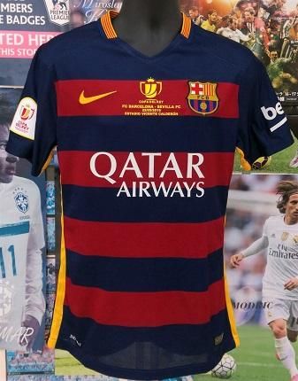 FCバルセロナ （H) 15/16 オーセンティック 選手用、穴開き