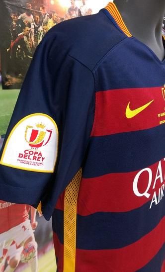 FCバルセロナ （H) 15/16 オーセンティック 選手用、穴開き