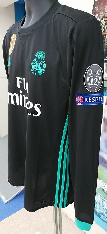 レアル、マドリード（A）17/18 長袖 UEFA CL用 N&N+パッチ4