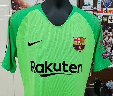 FCバルセロナ（緑GK）選手支給 18/19 CL用 シレッセン＃13