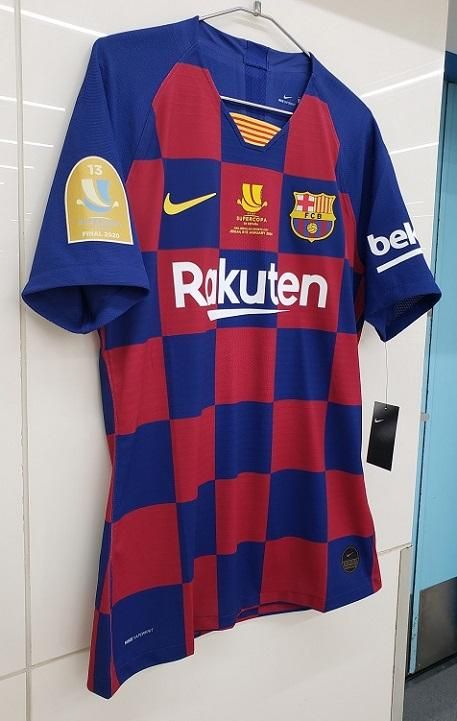 FCバルセロナ（H）選手支給 Super Copa de Espana 2020 メッシ＃10