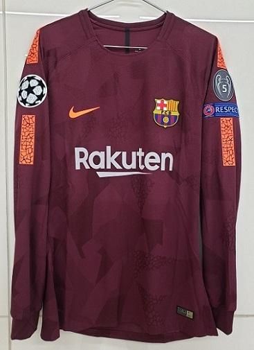 17/18 バルセロナ　ピケ　選手支給　NIKEオフィシャル長袖ユニフォーム 17/18 バルセロナ ピケ 選手支給 NIKEオフィシャル長袖