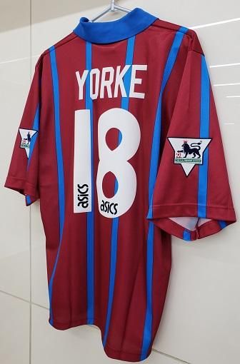 【希少】95/96 アストンビラ 　新品未使用 アストンヴィラ（H）93/95 ヨーク＃18 + EPLパッチ付！