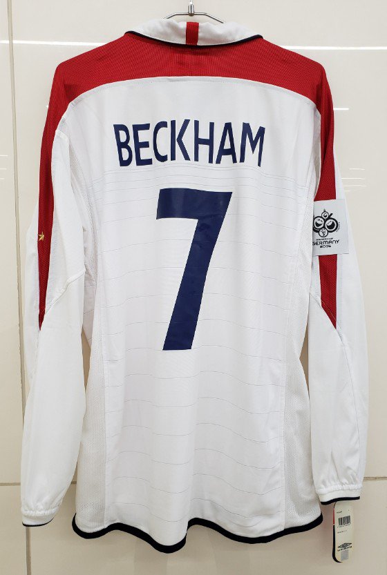 2004-2006 ベッカム イングランド代表 長袖ユニフォーム