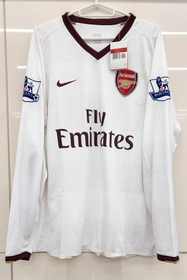 アーセナル ロビン・ファン・ペルシ サッカー 長袖 ユニフォーム ストライプ アーセナル（A）07/08 選手支給長袖 ファンペルシー＃11 +