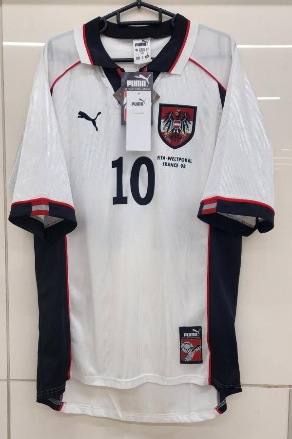 1998 オーストリア代表　ヘルツォーク　新品紙タグ付　プーマ当時物ユニフォーム オーストリア代表（H）1998 W杯 ヘルツォーク＃10+ 98W杯