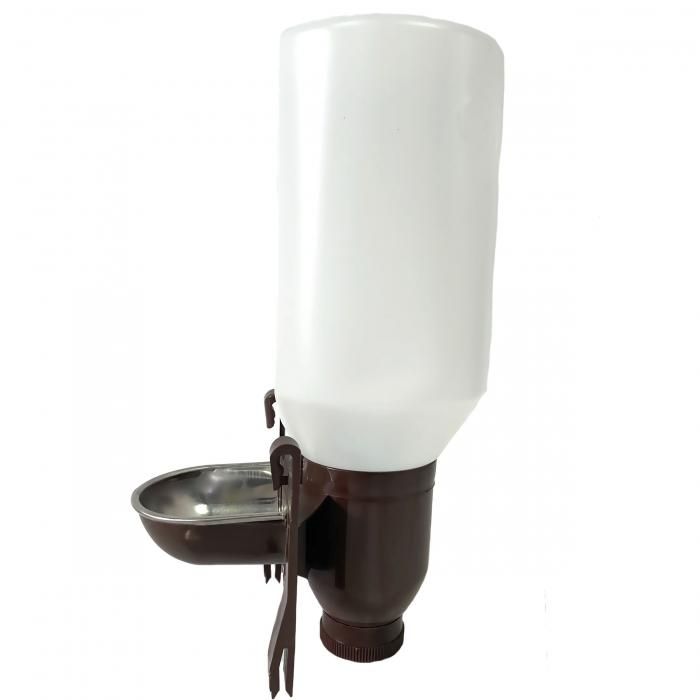 MIRU　Lケージ×2 給水器L×4 ケージ取付用給水器 2L 広目の飲水受け皿（淵の深さ35mm
