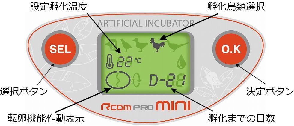 鳥類専用孵卵器 たまぴょミニ RCOM MINI - 2