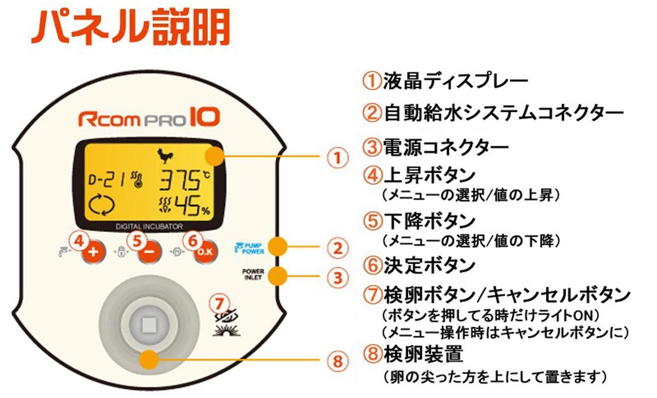 RcomプロPlus10 自動湿度調整機能付小型孵卵器 - 正規輸入代理店