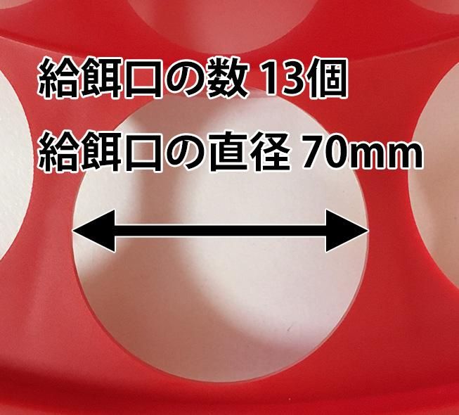 鳥用・ニワトリ用 自動給餌器 容量12Kg (クリア緑・赤) - 酸素