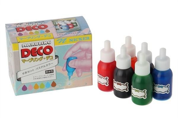 マーブリング・デコ パステルカラー 6色セット
