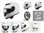 STRAX SF-12 フルフェイスヘルメット ホワイト  リード工業 SF-12-W-L