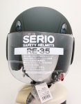 【リード工業】軽量セミジェットヘルメット　RE-35　マットブラック