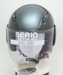 【リード工業】軽量セミジェットヘルメット　RE-35　ブラック