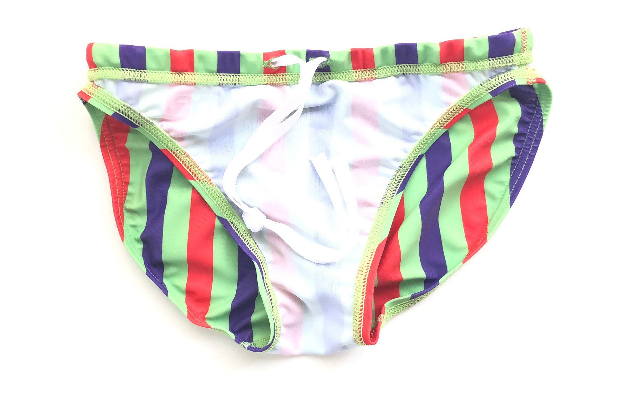 Tyr Men's Swimwear Bikini Stripe RD/LGN/PU