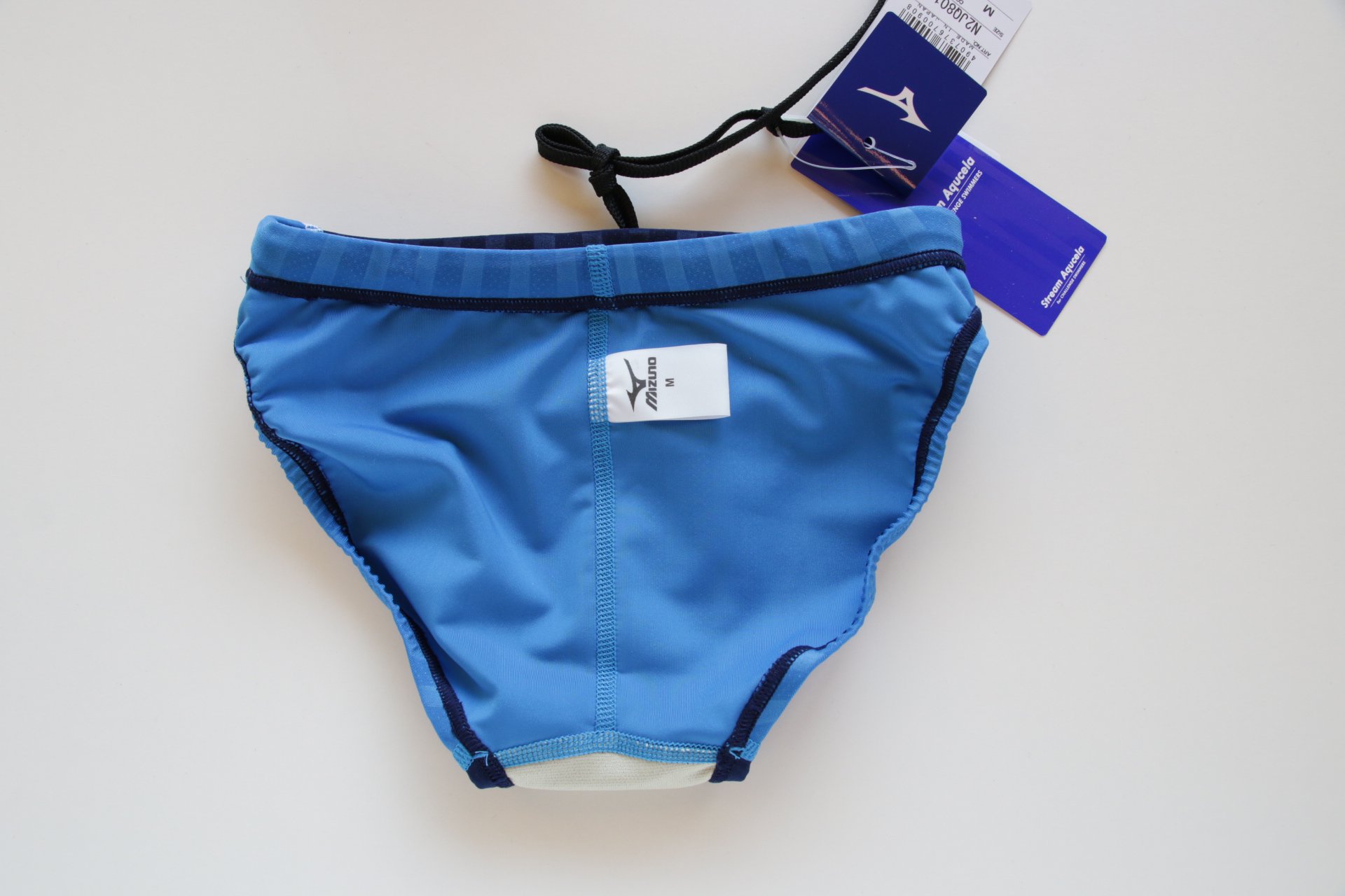 Mizuno Men's Swimwear Stream Aqucela Brief Navy/LiteBlue 14x22xE01