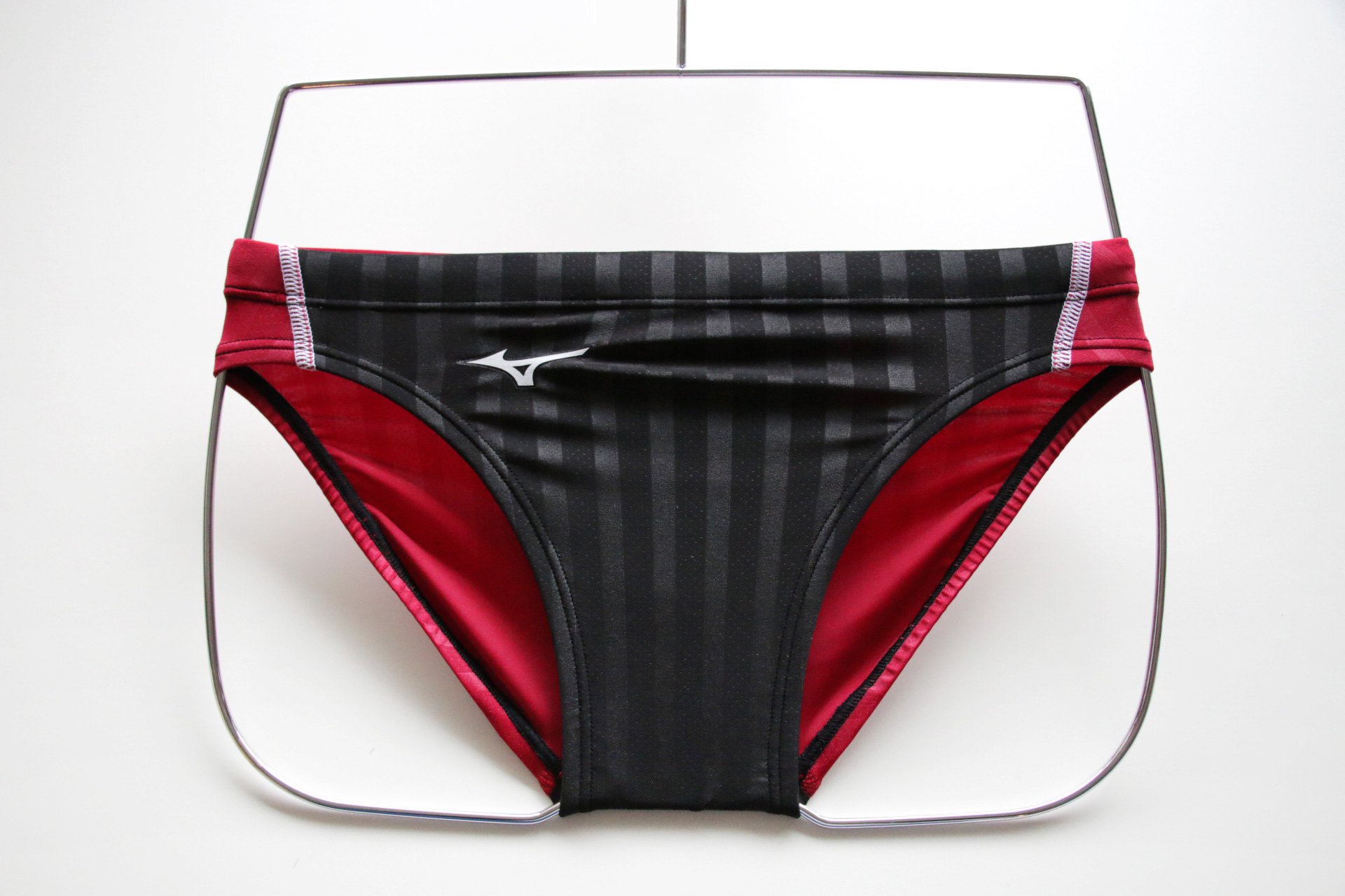 Mizuno Men's Swimwear Stream Aqucela Brief Black/Red 09x62xE01
