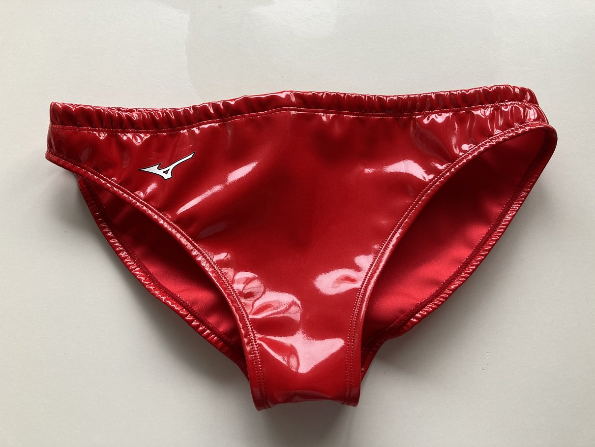 Mizuno Men's Swimwear Water Polo Brief Red (Special Material)