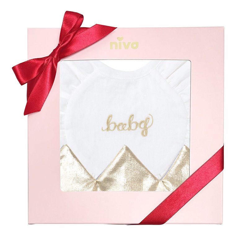 【男女問わず贈れるご出産祝い】Cotton Linen baby bib SET - 出産祝い・ベビーギフトブランド【niva】ニヴァ - 日本製 -