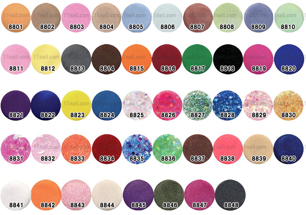 [ハーモニー]カラーパウダーキット（7g×12色）[リッチーズ]【アクリル】 - ネイル用品通販のイイネイル・ドットコム