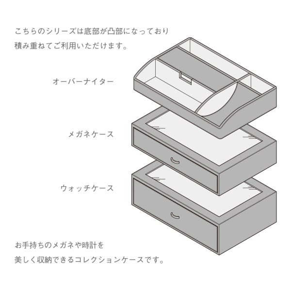 時計ボックス・Stackable・大事なコレクションをお洒落にすっきり収納