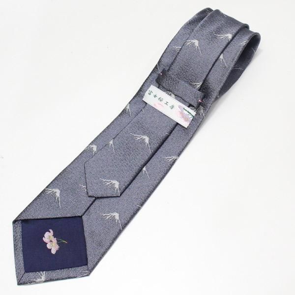 【30％OFF】 富士桜工房】シルバー・富士山柄・日本製シルクジャカードの和風 服＆ファッション小物