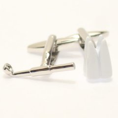 歯医者さんに・歯＆器具のユニークカフス(カフリンクス/カフスボタン)